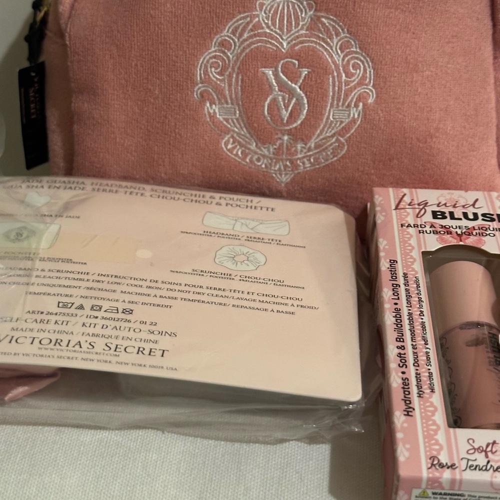 Victoria's Secret color blush cosmetic bag & Acc
